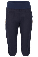 Leinen Hose Unifarben Stoffhose 7988 (dunkelblau, S)