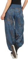 Pumphose mit Print und Gürtel 3485 (jeansblau)