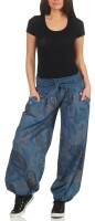 Pumphose mit Print und Gürtel 3485 (jeansblau)