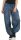Pumphose mit Print und Gürtel 3485 (jeansblau)