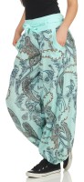 Pumphose mit Print und Gürtel 3485 (mint)