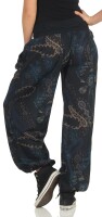 Pumphose mit Print und Gürtel 3485 (schwarz)