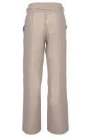 feine Leinen Hose mit Gürtel 8174 (beige, L)