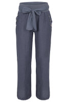 feine Leinen Hose mit Gürtel 8174 (jeansblau, L)