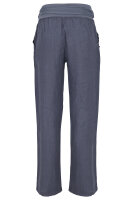 feine Leinen Hose mit Gürtel 8174 (jeansblau, L)