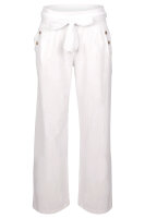 feine Leinen Hose mit Gürtel 8174 (weiß, S)