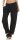 feine Leinen Hose mit Gürtel 8174 (schwarz, M)