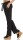feine Leinen Hose mit Gürtel 8174 (schwarz, M)