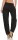 feine Leinen Hose mit Gürtel 8174 (schwarz, M)