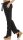 feine Leinen Hose mit Gürtel 8174 (schwarz, L)