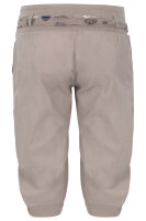 kurze Leinen Hose mit Gürtel Unifarben 8186 (fango, M)