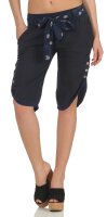 kurze Leinen Hose mit Gürtel Unifarben 8186...