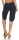 kurze Leinen Hose mit Gürtel Unifarben 8186 (dunkelblau, L)