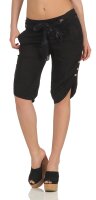 kurze Leinen Hose mit Gürtel Unifarben 8186...