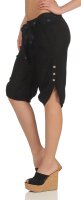 kurze Leinen Hose mit Gürtel Unifarben 8186...