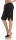 kurze Leinen Hose mit Gürtel Unifarben 8186 (schwarz, M)