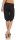 kurze Leinen Hose mit Gürtel Unifarben 8186 (schwarz, M)