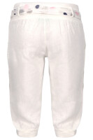 kurze Leinen Hose mit Gürtel Unifarben 8186 (weiß, M)