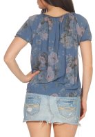 Blusenshirt mit Blumen Print 3443 (jeansblau)