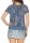 Blusenshirt mit Blumen Print 3443 (jeansblau)