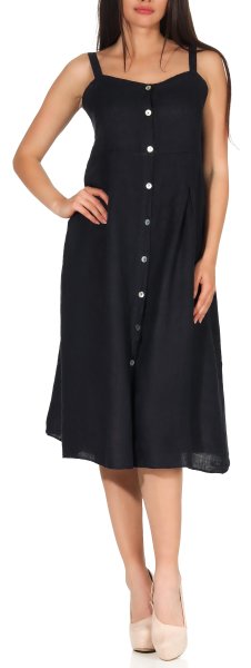 Leinenkleid Sommerkleid leicht 8709 (dunkelblau)