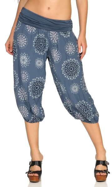 kurze Pumphose mit Print 7182 (jeansblau)