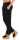 Hose aus Leinen Uni Farben 7792 (schwarz, XXL)