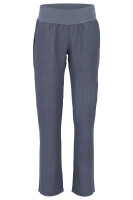 Hose aus Leinen Uni Farben 7792 (jeansblau, L)