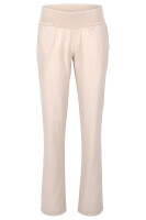Hose aus Leinen Uni Farben 7792 (beige, L)