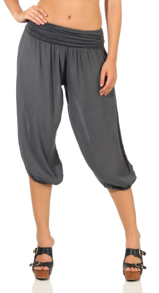 kurze Pumphose in Unifarben Freizeithose 1483 (dunkelgrau)