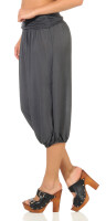 kurze Pumphose in Unifarben Freizeithose 1483 (dunkelgrau)