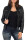 Kunstleder Jacke mit Stehkragen 5193 (schwarz, S)