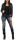 Kunstleder Jacke mit Stehkragen 5193 (schwarz, S)