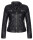 Kunstleder Jacke mit Stehkragen 5193 (schwarz, S)