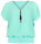 kurzarm Bluse im Fledermaus Look 6298 (türkis)