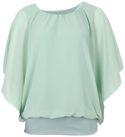 Bluse im Fledermaus Look Tunika 6296 (mint)