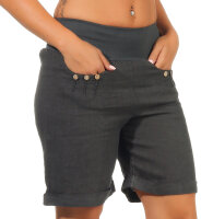 Bermuda aus Leinen Pants 6822 (dunkelgrau, L)