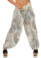 Aladinhose mit Print Pluderhose 7185 (beige)