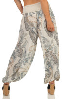 Aladinhose mit Print Pluderhose 7185 (beige)