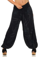 Aladinhose mit Print Pluderhose 7185 (schwarz)