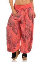 Aladinhose mit Print Pluderhose 7185 (coral)
