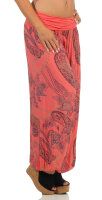 Aladinhose mit Print Pluderhose 7185 (coral)