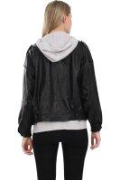 Oversized Kunstleder Bikerjacke JF1848 (schwarz, 36-38)