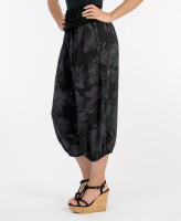 Aladinhose mit floralem Muster Pluderhose 8938 (schwarz)