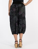 Aladinhose mit floralem Muster Pluderhose 8938 (schwarz)