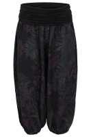 Aladinhose mit floralem Muster Pluderhose 8938 (schwarz)
