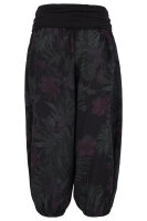 Aladinhose mit floralem Muster Pluderhose 8938 (schwarz)