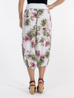 Aladinhose mit floralem Muster Pluderhose 8938 (weiß)