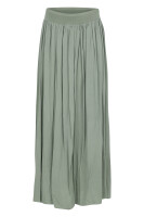 Damen Maxi Rock, langer Rock blickdicht, Sommerrock mit Bund Rock - 2203 (oliv)
