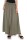 Damen Maxi Rock, langer Rock blickdicht, Sommerrock mit Bund Rock - 2203 (oliv)